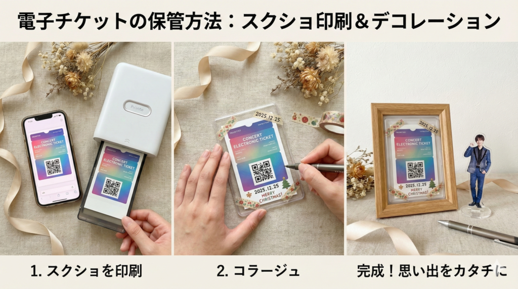 電子チケットの保管方法解説画像